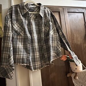 NWT Altar'd State- size L. Super cute and soft plaid long sleeve